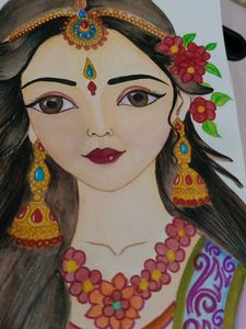 Radharani Drawing