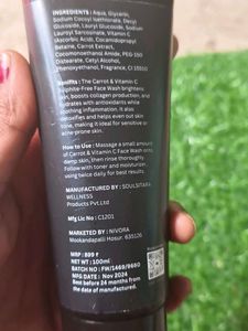 Nivora Carrot &amp; Vit-C Face Wash