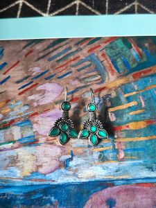 Green Stone Earrings