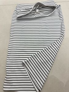 Women Striped Knit Pencil Skirt