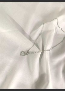 Exquisite Silver Heart Pendant Chain