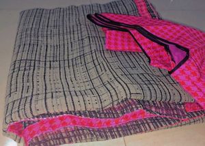 Grey &amp; Pink saree