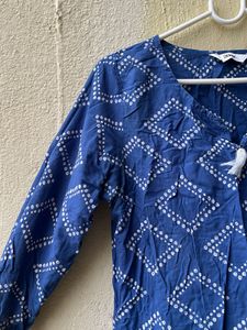 Beautiful 😍 Blue Printed Kurta ❤️