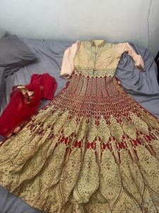 Gorgeous Red Gown Set