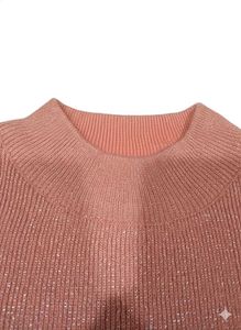 Sparkly Knit mock neck Top