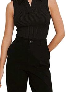 Chic Black Sleeveless Top