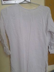 WHITE COTTON KURTA