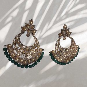 ✨ New Traditional Kundan Earrings – Never Worn ✨