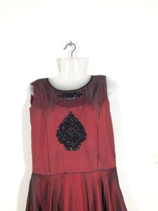 Maroon Emboridered Maxi Gown (Women’s)