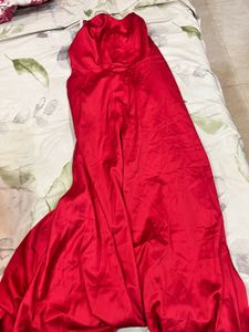 Red Satin Dress