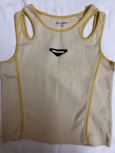 Studiofit By Westside- Styled Ribbed Top ( New)