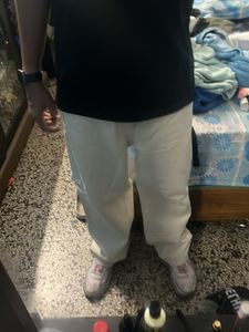 white baggy pants