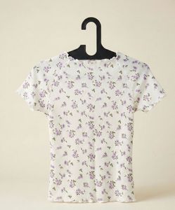 Floral Print Ribbed Tee