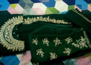 Green Embroidered Salwar Kameez