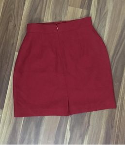 Maroon Zipper Skirt