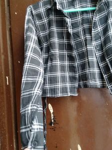 Black &amp; White Plaid Shirt