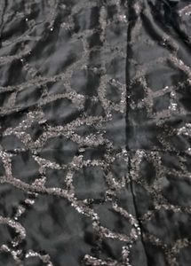 Elegant Black Sequin Saree