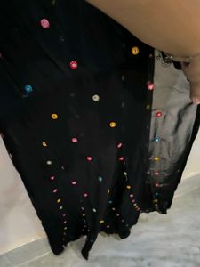 Black sharara with jacket.