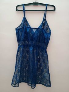 Blue Sheer Babydoll