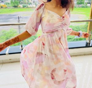 Floral Print Fit &amp; Flare Dress