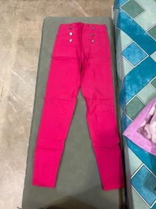 Bright Pink High Waisted Pants