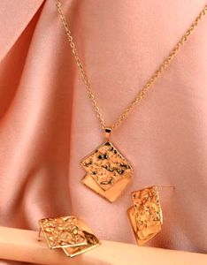 Gold-Tone Necklace & Earrings Set