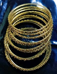 Gold Beaded Bracelets (Set of 12)
