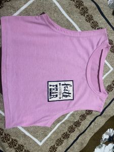 Pink 'Faith Over Fear' Top