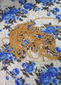 Golden Big And Medium Metal Beads