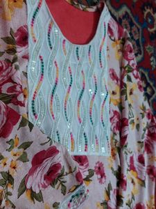 Floral KURTI SET