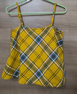 Yellow Plaid Cami Top
