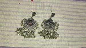 Silver Jhumka Earrings