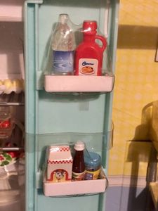 Barbie Doll Refrigerator &amp; cart Kitchen Playset