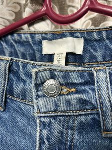 Blue Denim Straight Leg Jeans