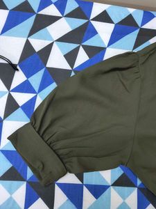 Olive Green Casual Top
