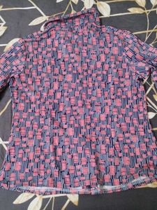 Patterned Button-Down Shirt