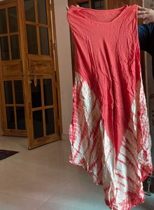 2 pack of Red Printed Maxi kurtas