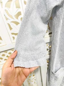 Imported Gray Knit Cardigan C