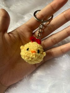 Tiny Chicken Crochet Keychain🐥