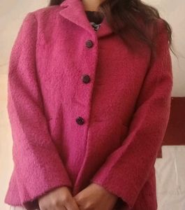Pink Wool Blend Coat