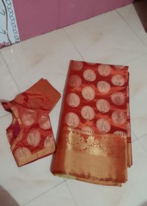 Red Shinning Saree