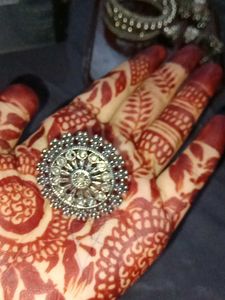 Traditional Silver Black Ring