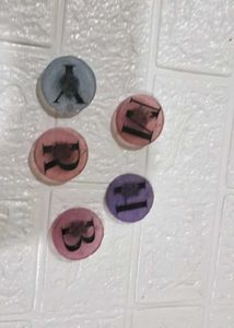 Initial Resin Keychains All 5