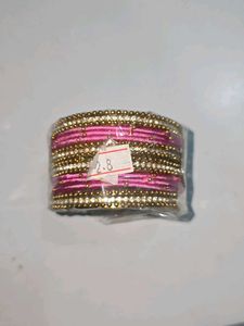 Pink & Gold Bangle Set