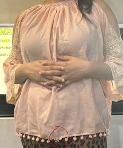 COVER STORY Peach Flared Top🍑🍑
