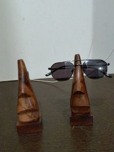 Combo of 2 Wooden Head Sculptures