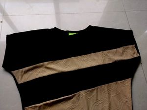 Very Nice Black N Creem Combination Top