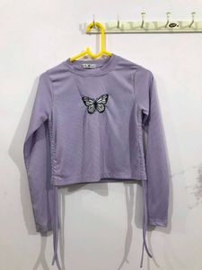 Purple Crop Fitted Top 💜
