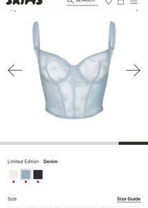 Skims Ultra Fine Corset Lace – Denim color