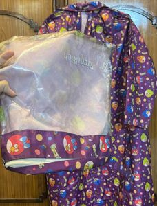 Fun Cartoon Raincoat With Cover